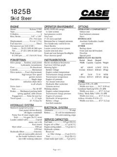 case 1825b spec sheet